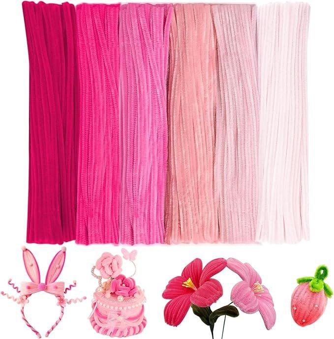 600pcs Mixed Color Thick Pipe Cleaners for DIY Crafts - Children's Educational Toy for Flower Bouquets, Chenille Stems/Strips.