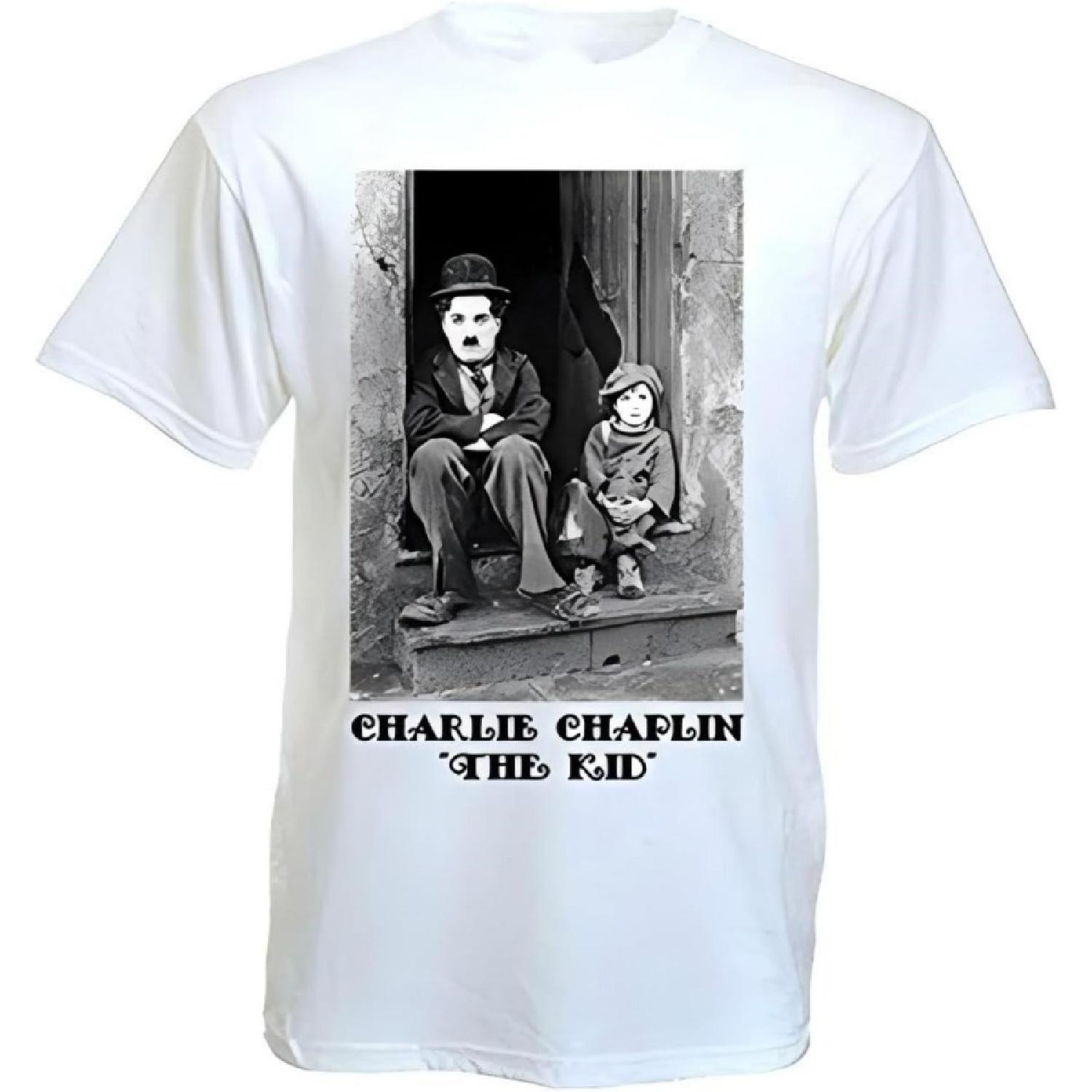 RFZCGTRHSEF QIANYI Soft Charlie Chaplin The T-Shirt Poster White S белый