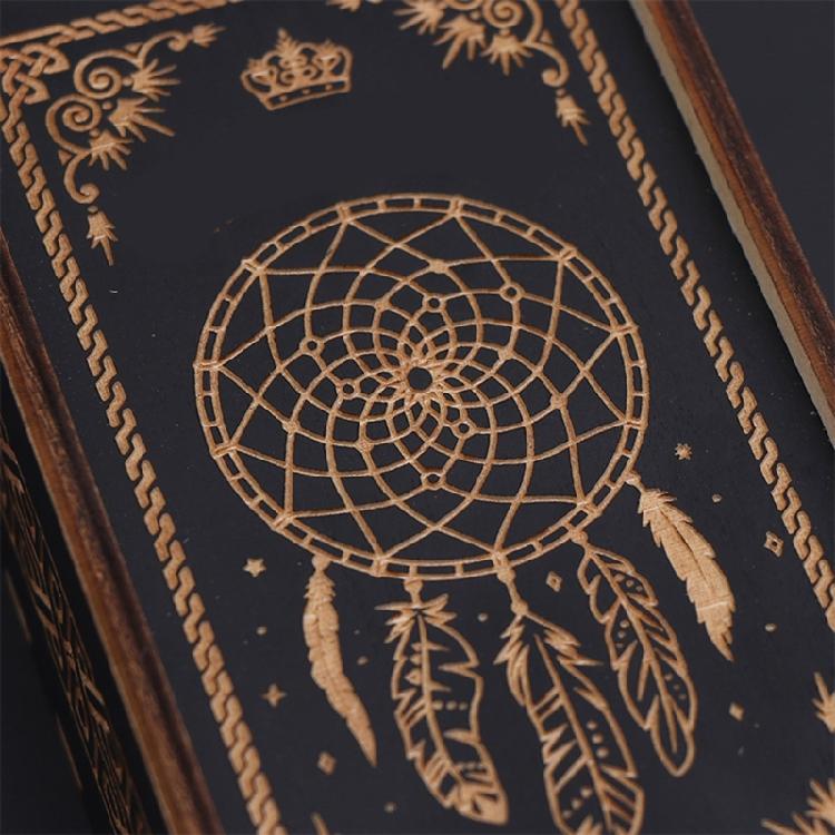Wood Push Pull Tarots Card Storage Box Portable Card Container Astrology Trinkets Box Divination Card Storage Case