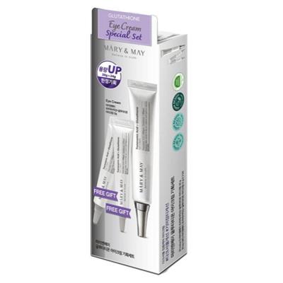 Set Contorno Occhi Mary&May Crema Contorno Occhi Illuminante al Glutatione 30g + Mini 2pz, Cura Idratante e Illuminante