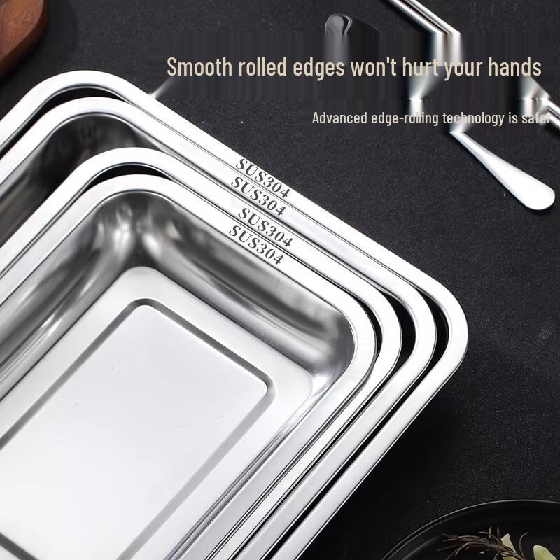 Stainless Steel Rectangular Serving Tray