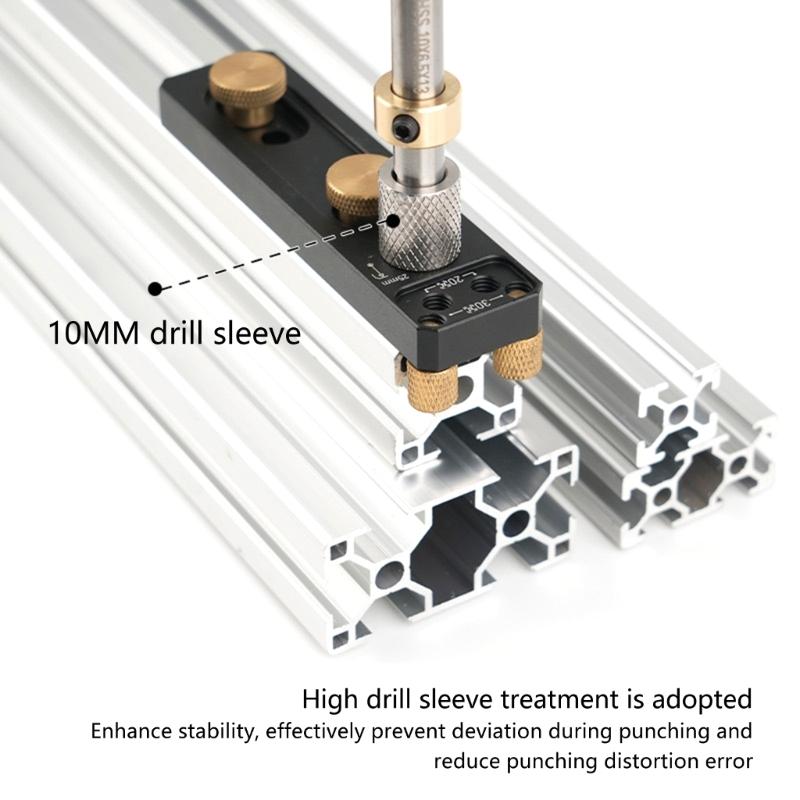 Aluminum Alloy Single Hole Punch Tool Woodworking Drilling Locator Suitable For Architects & Home Renovation Enthusiasts