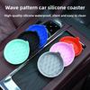 Wavy Car Cup Holder Coaster Silicone Cup Holder Insert Universal Non-Slip Cup Holders Auto Accessories Interior Silent Cup Pad