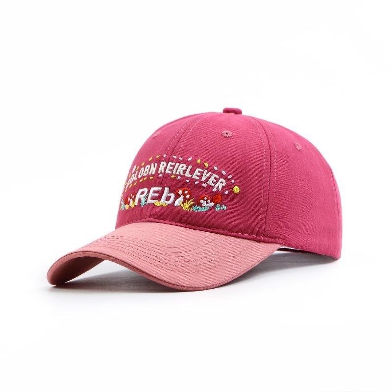 Sweet and cute mushroom baseball cap children's summer big head circumference versatile sunshade face small cap