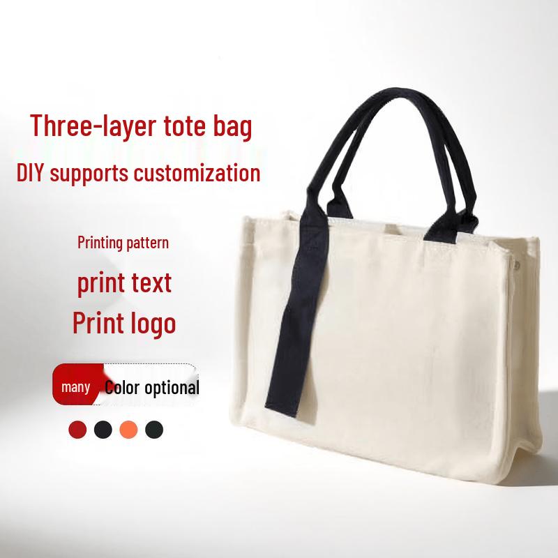 Dairuien Custom Canvas Tote Bag with Ribbon