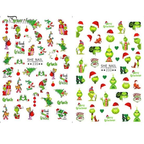 2 шт. зеленые пушистые наклейки для ногтей — фото 3