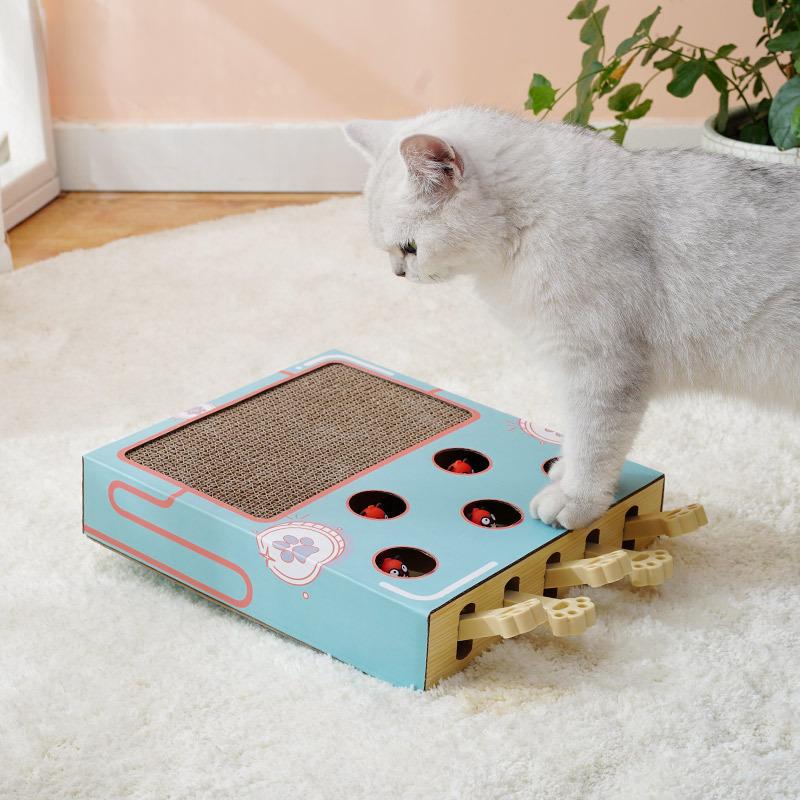 Cat Whack Toy Mole Corrugated Paper Scratch Board Cat Tease Toy Supplies Pet