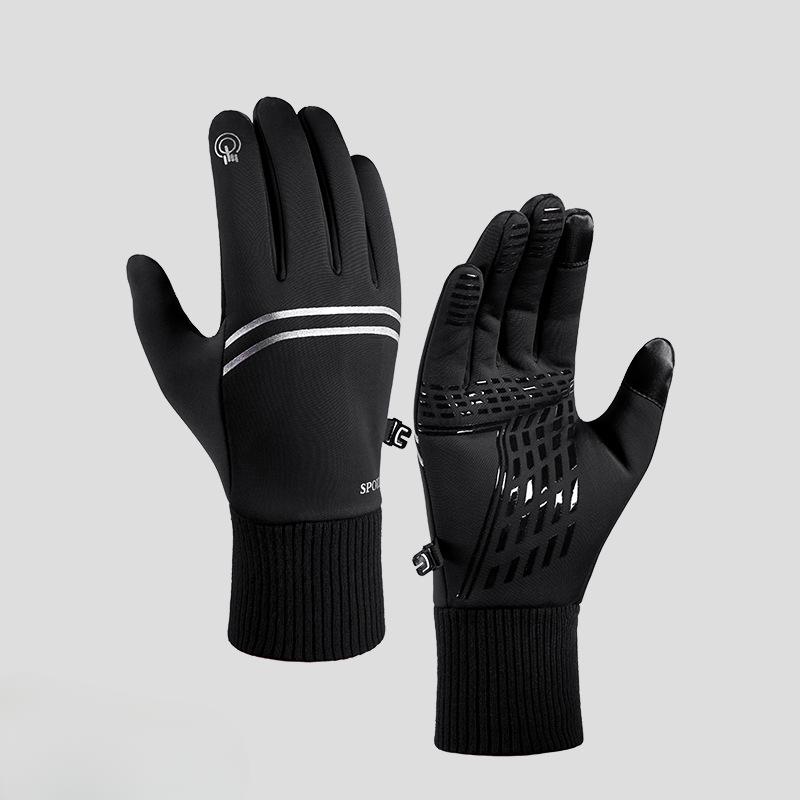 

Winter Men and Women Cycling Gloves Mountaineering Outdoor Skiing Waterproof Windproof Warm Gloves New Style average size