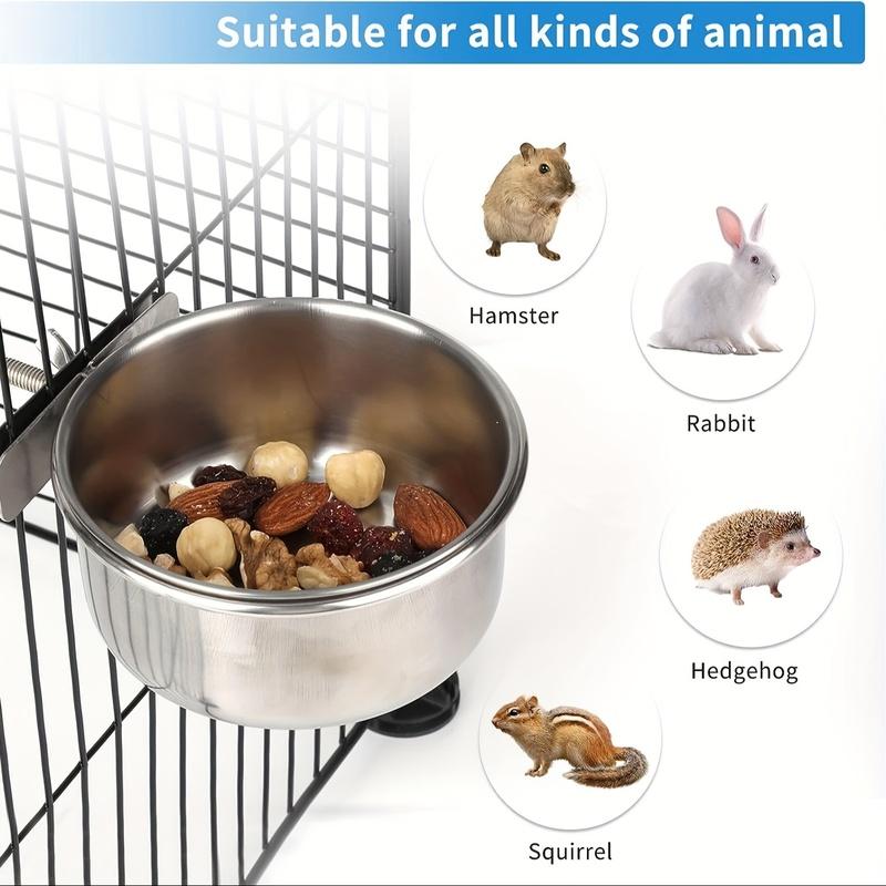 2Pcs Bird Feeder Bowls With Clips Sturdy Parrot Cage Food Water Bowl Pet Bird Feeding Dish Bird Feeder Accessories For Parakeet