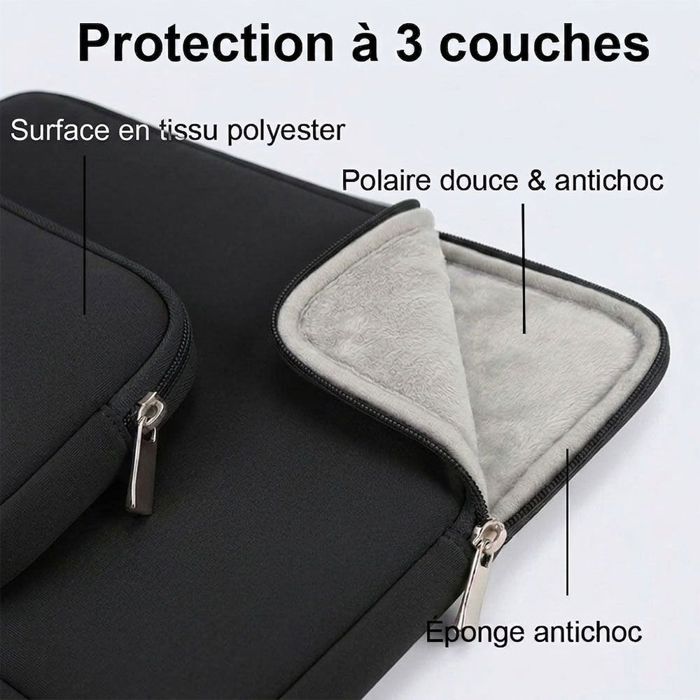 15" Laptop Cover - Compatible with MacBook Air Lenovo Dell Acer Asus - Black