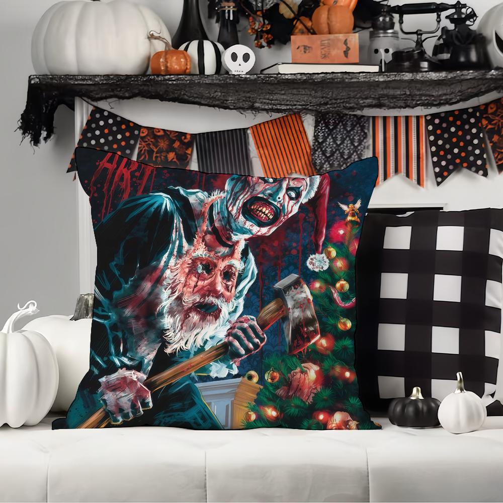 Horror movie T-Terri F-Fier 3 Pillow Case Office Cushions Suitable For Sofa Car Bedroom Decorative Cushion Cover
