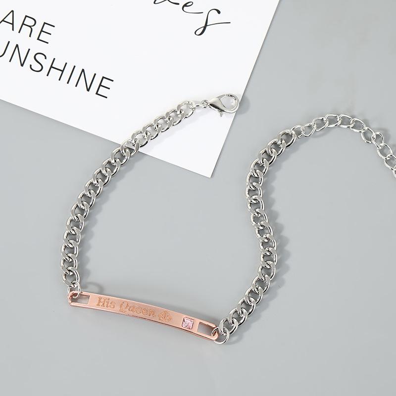 

Браслет для пары «Корона из розового золота» - Трендовый, Модный и Простой с бриллиантами