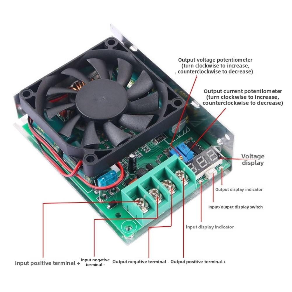 1pc 600W Adjustable DC-DC Boost Converter For Powering Electronic Devices Solar Panel Voltage Regulation