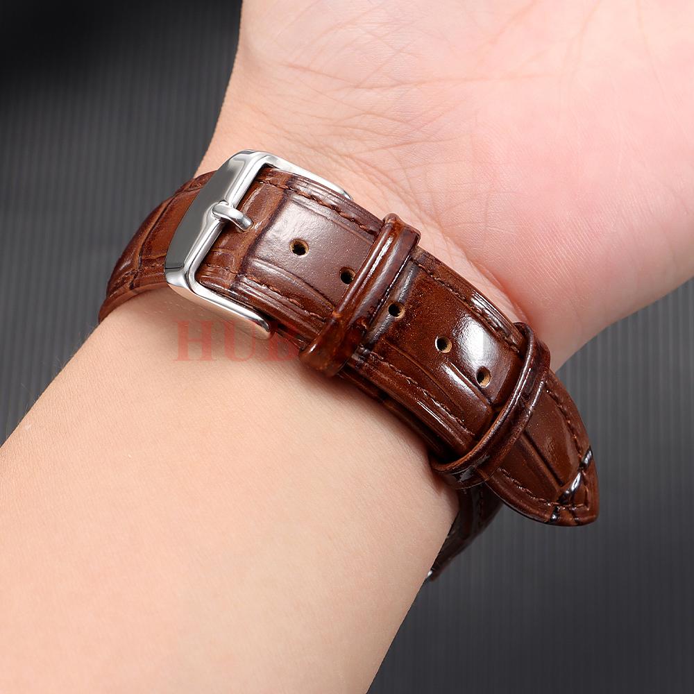 Universal Replacement Cowhide Watch Strap Leather Watchband for Seiko for Men Women 12mm 14mm 16mm 18mm 20mm 22mm 21mm Watchband