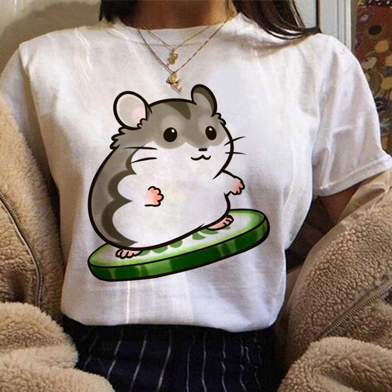 

T-Shirts Women Cartoon Anatomy Of A Guinea Pig Summer Kawaii Fashion Clothes Stylish T Shirt Tops Lady Print Girl Tee T-Shirt XXXL білий