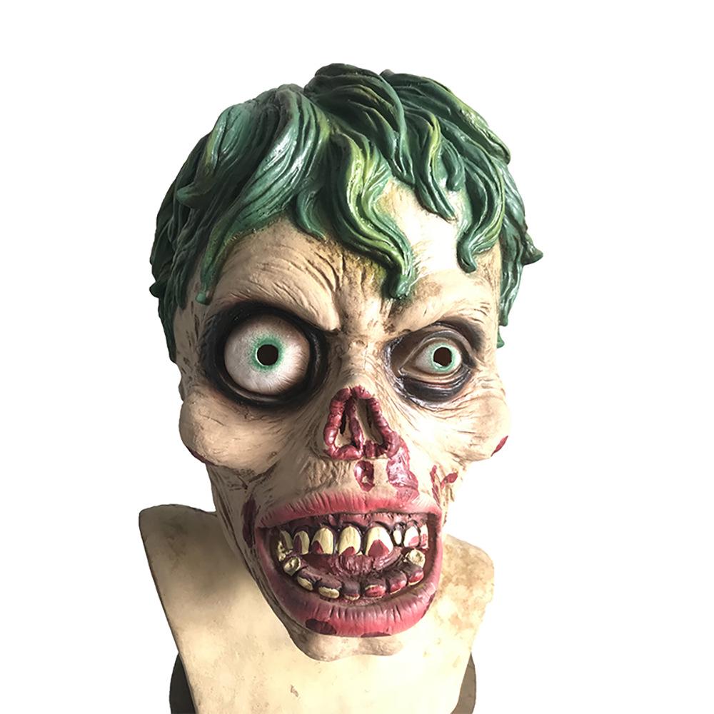 Halloween Green Giant Latex Mask for Cosplay and Masquerade