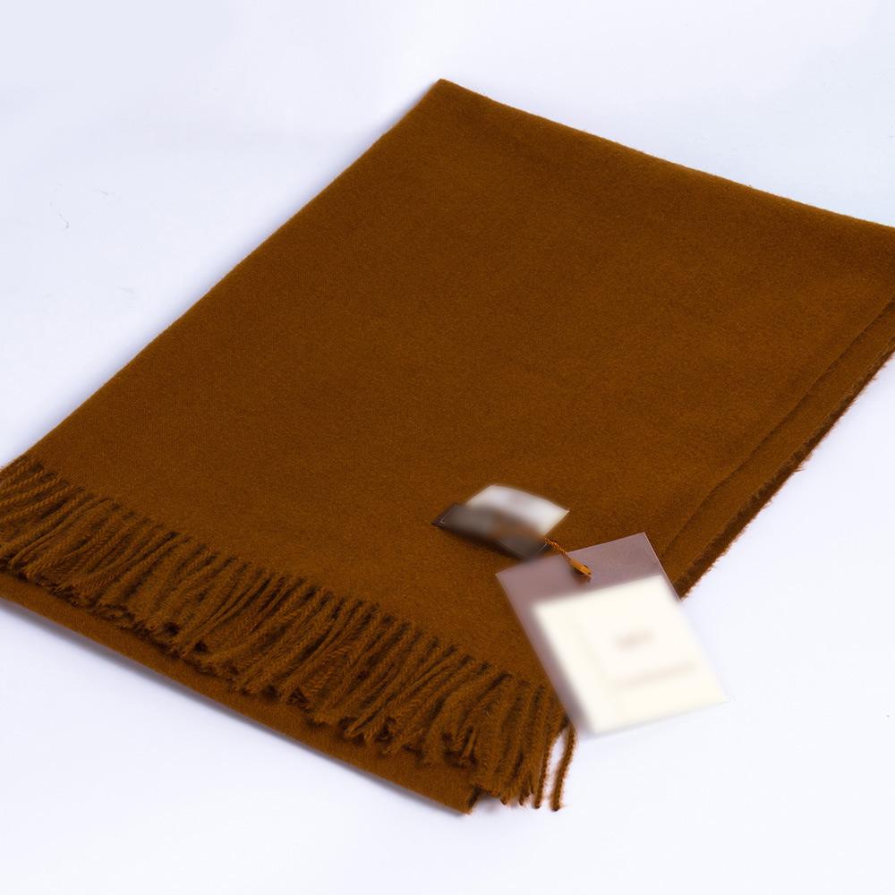Thickened Solid Color Double sided Imitation Cashmere Scarf Autumn and Winter Atmosphere Women's High End Versatile Men's Scarf Warm Shawl