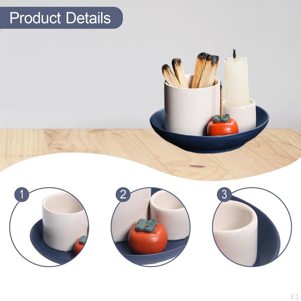 Keramischer Räuchergefäß Kerzenhalter Dekorative Palo Santo Salbei Schale für Schreibtisch