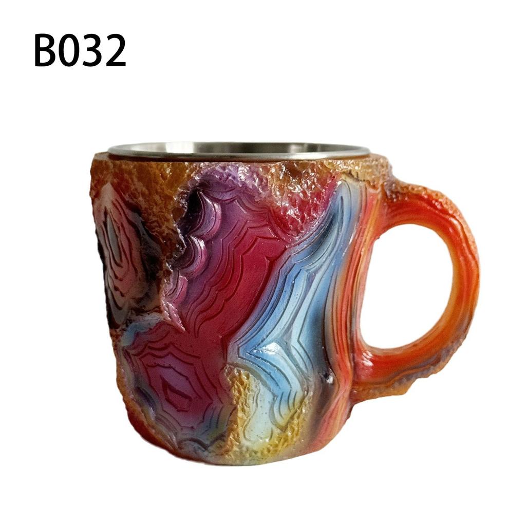 Mineral Crystal Coffee Mugs Imitation Mineral Crystal Coffee Resin Crystal Cup