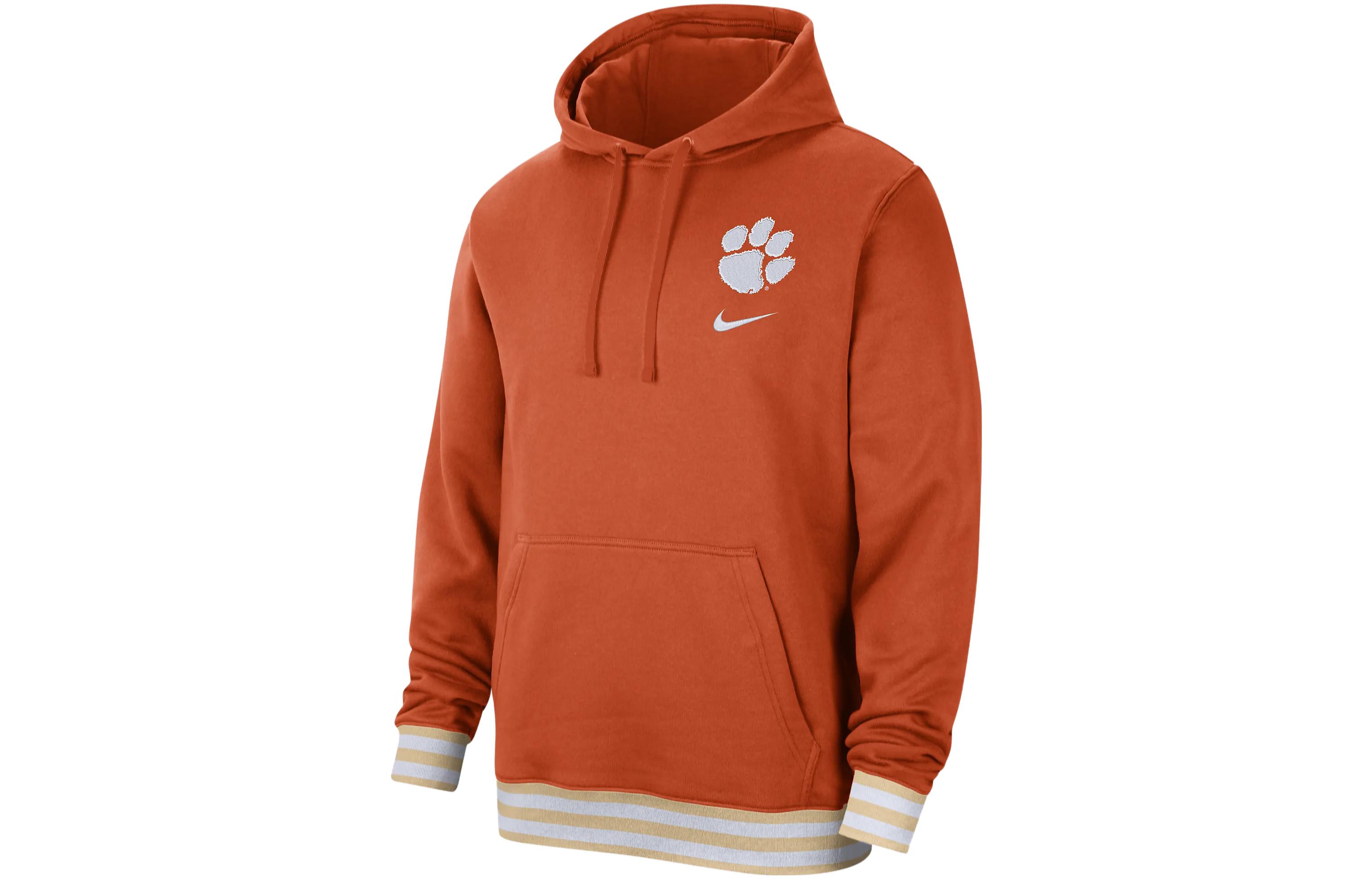 Nike Sweatshirts Men s Orange Hooded Moderate Regular FJ9792-888 M