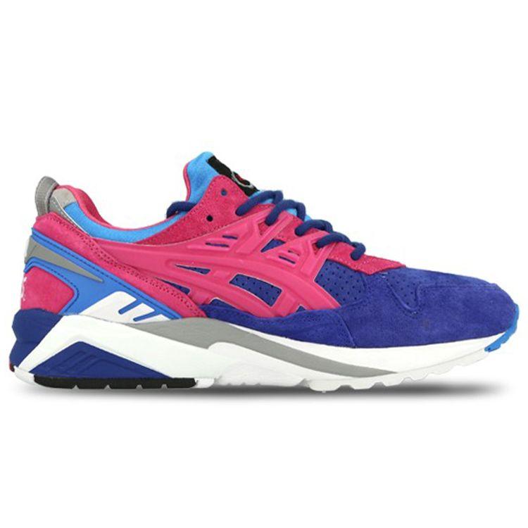 Asics Comfortable Versatile Sports Durable Low-Top Marathon Running Shoes Men Running Shoes Blue Pink H52QK-4242