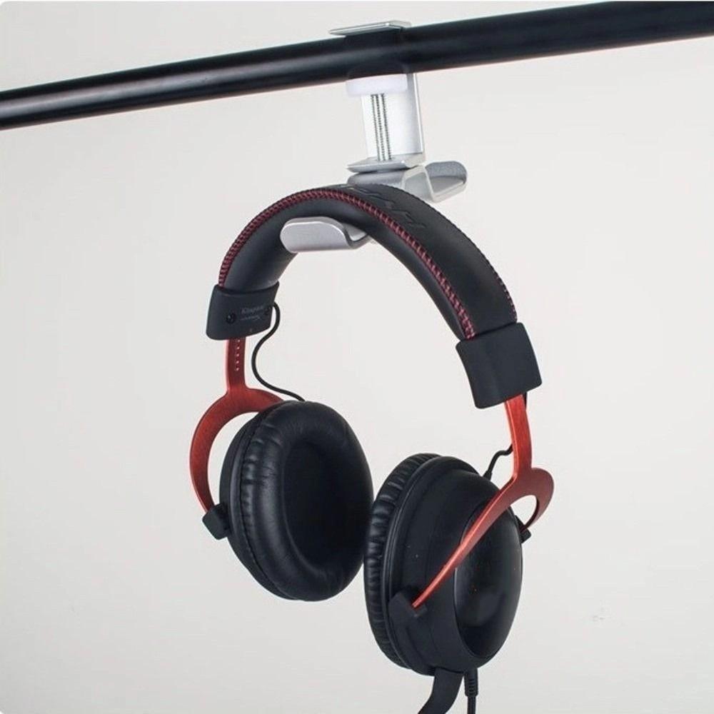 Aluminum Zinc Zinc Alloy Earphone Bracket Hanger Double Hook Headset Rack Holder  For Under Desk