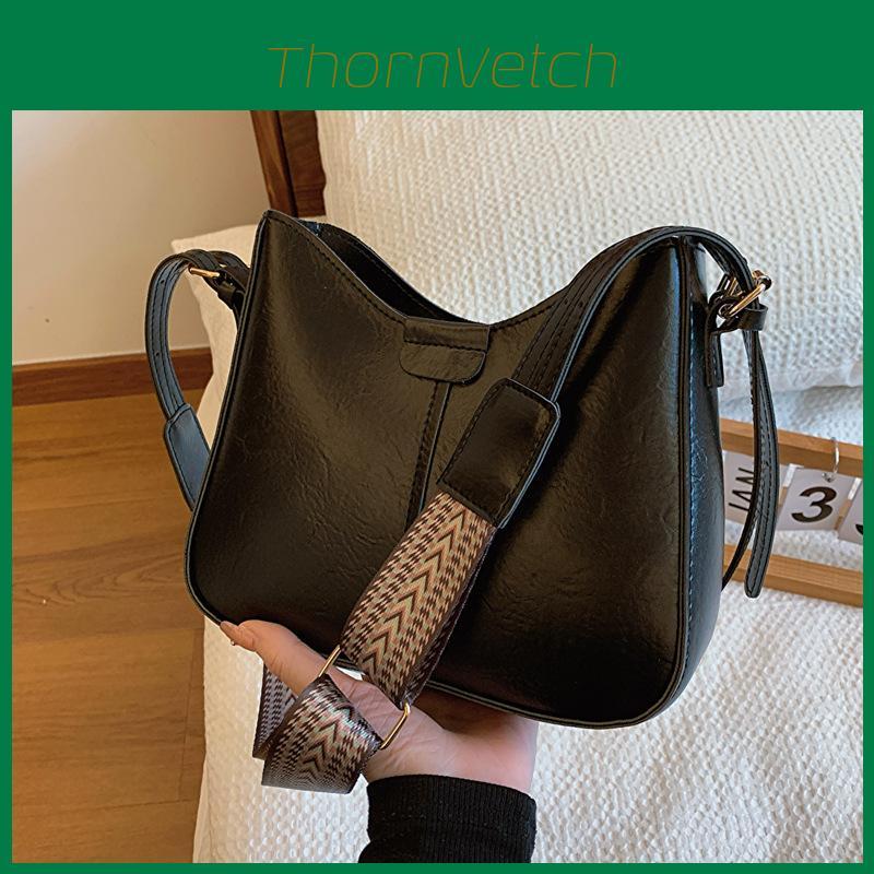 2024 Nuova Borsa Retrò Femminile Versione Coreana Borsa a Spalla Moda Tendenza Street Tempo Libero Pendolarismo Borsa a Secchiello