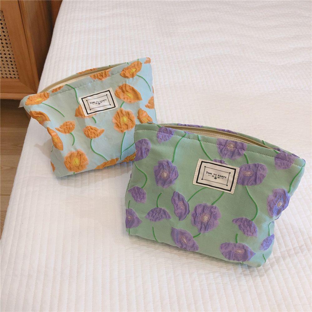 

Большой чехол для туалетных принадлежностей с тиснением цветочного органайзера для путешествий косметичка косметичка