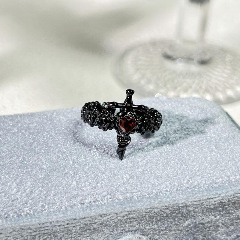 Halloween Themed Dark Vibe Ghost Spider Personality Ring Genderless Punk Niche Trendy Cool Ring