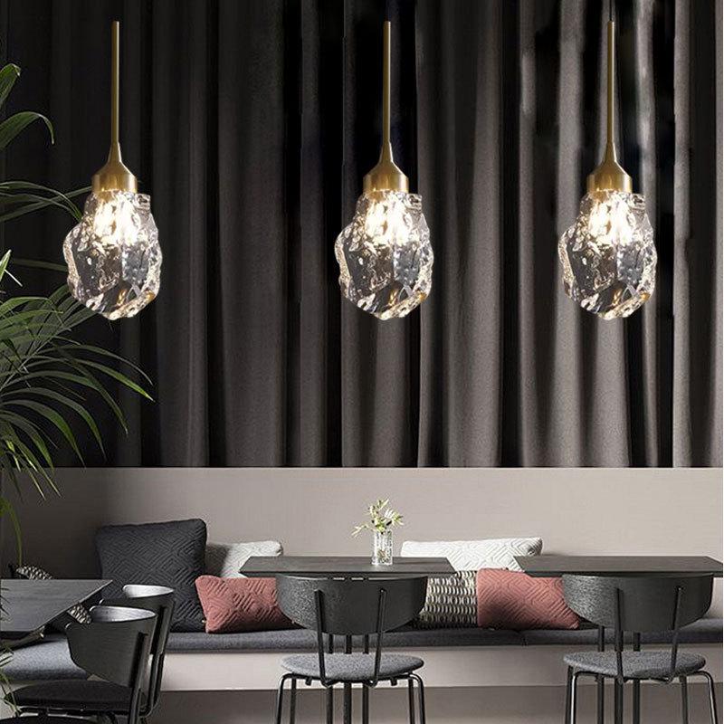 Luxury All-Copper Crystal Chandelier Pendant for Restaurants and Bedrooms