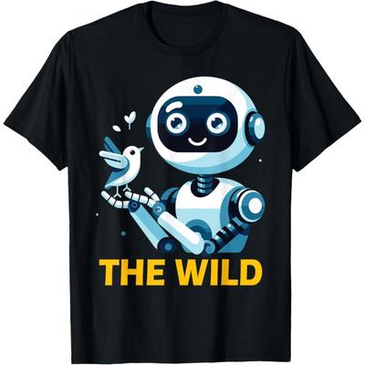 Wild Retro Vintage Machine ROBOT Art Science & Math Boy Kid T-Shirt(2)