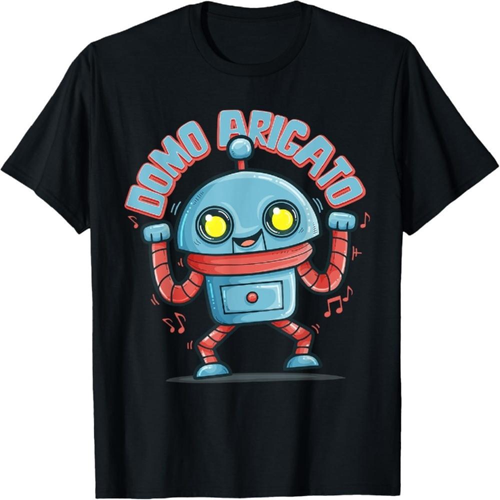 

Japanese Retro 80s Music Party Robot Domo Arigato Eighties T-Shirt XXXXXL чорний