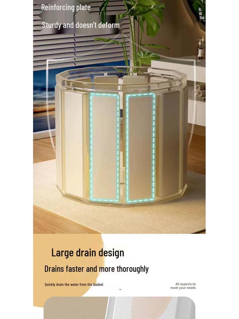 Extra große faltbare Badewanne für Erwachsene und Babys: Keine Installation, Verdickter Einweich- und Schwimmeimer