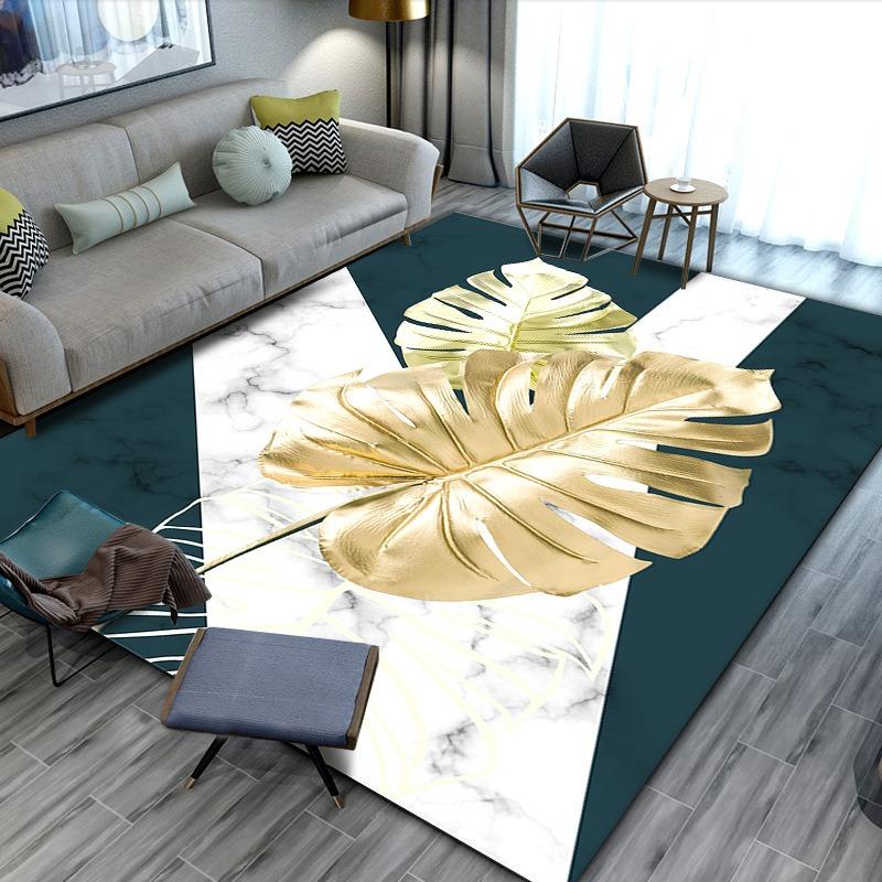 Retro Chinese Style Lotus Leaf Koi Fish Carpet Living Room Sofa Bedroom Bedside Study Entrance Door Rug Non-slip Home Decor Mat