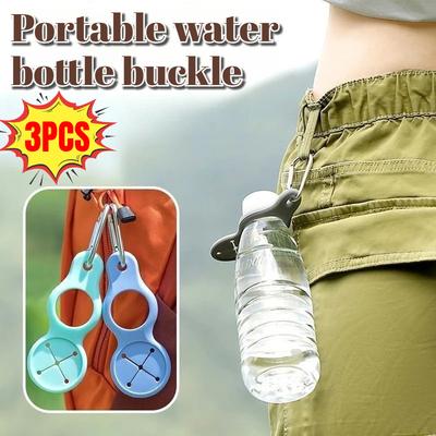 Crochet Boucle pour Gourde en Silicone Portable, Clip Porte-Bouteille de Voyage Support de Rangement Pour Bouteilles d'Eau Minérale Gadget de Voyage Extérieur