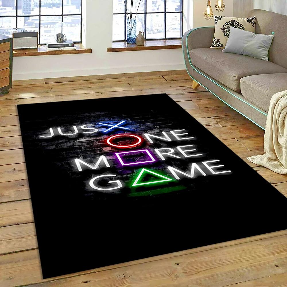 3D Gamer Game Gamepad Cartoon Carpet Rug for Home Living Room Bedroom Sofa Doormat Decor,Child Play Area Rug Non-slip Floor Mat