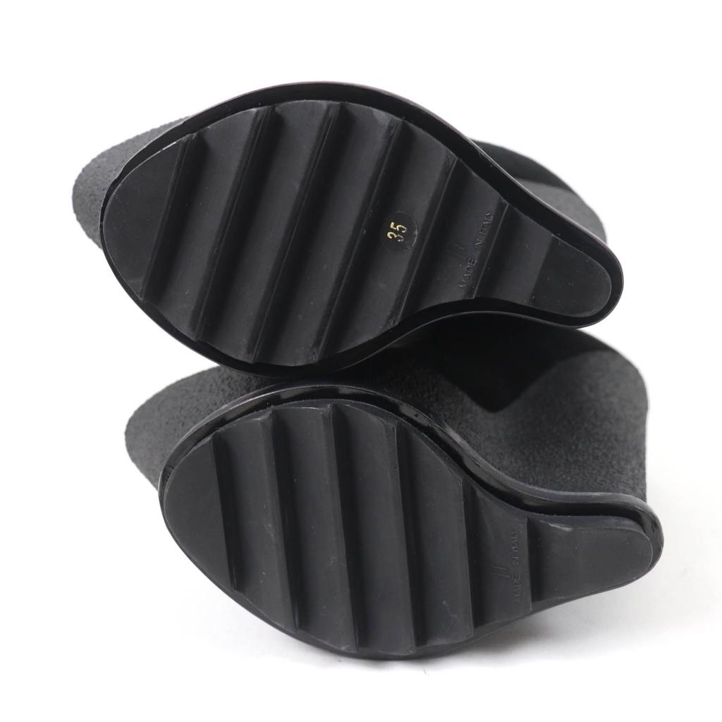 Excellent GIUSEPPE ZANOTTI Ankle boots Wedge sole black Suede leather Women 35 Used