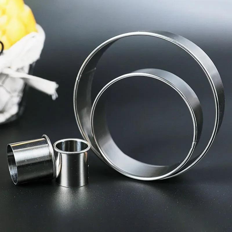 11 szt./zestaw Okrągłe wykrawacze do ciastek i herbatników ze stali nierdzewnej DIY Ciasto Pieczenie Okrągłe formy pierścieniowe