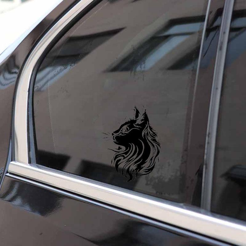 17*21CM Kreative Haustier Katze Auto Aufkleber Vinyl Fation Persönlichkeit Tier Auto Styling Aufkleber Schwarz/Silber