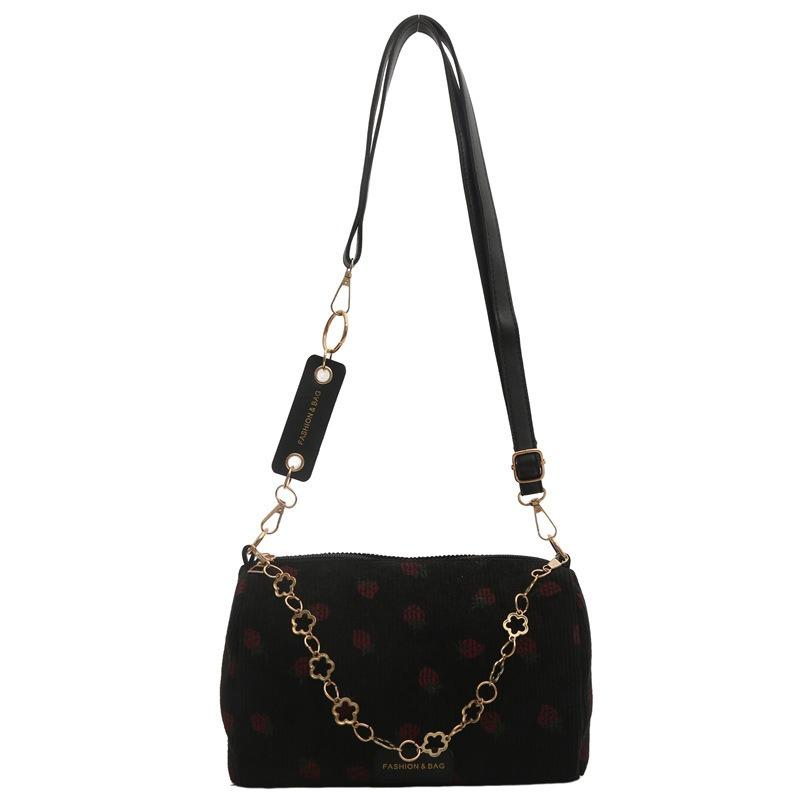 Mode süße Mädchen Kissen Tasche einfache lässig Cord Schultertasche