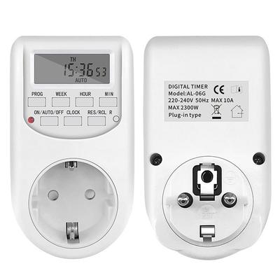 EU Stecker Zeitschaltuhr Digital Steckdose Energiesparend Einstellbar Küchen-Timer Steckdose Woche Stunde Programmierbare Zeitschaltsteckdose