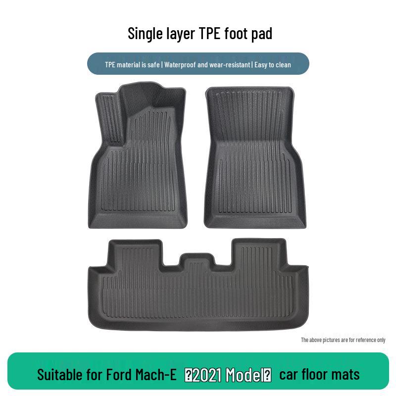 TPE Anti-Slip Anti-Wrinkle Floor Mats for 2021 Ford Mustang