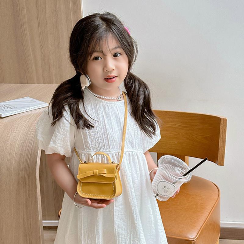 Fashion Small Purse Hand Bag For Little Girls Toddler Kids Cute Bow Messenger Bag Crossbody Bag Coin Wallet Single Shoulder Bag