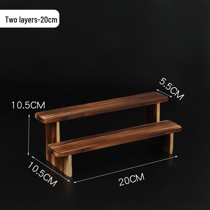 Solid Wood Display Rack for Action Figures, Collectibles, and Succulents