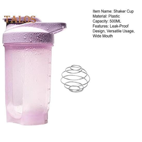 Protein-Shaker-Becher mit Mixerball, 500 ml, Weithals-Shaker zum einfachen Mischen, tragbare Molkeprotein-Shaker-Flasche für Sport, Reisen und Camping