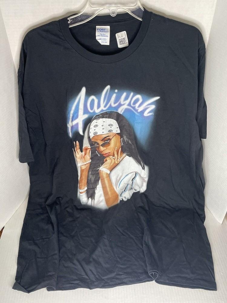 Футболка с графическим принтом в винтажном стиле, посвященная R&B певице Aaliyah, все размеры AHN00562, унисекс S