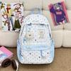 Schoolbag new high-value sweet and cute polka dot primary school backpack female volume two-dimensional transparent double shoulder pain bag