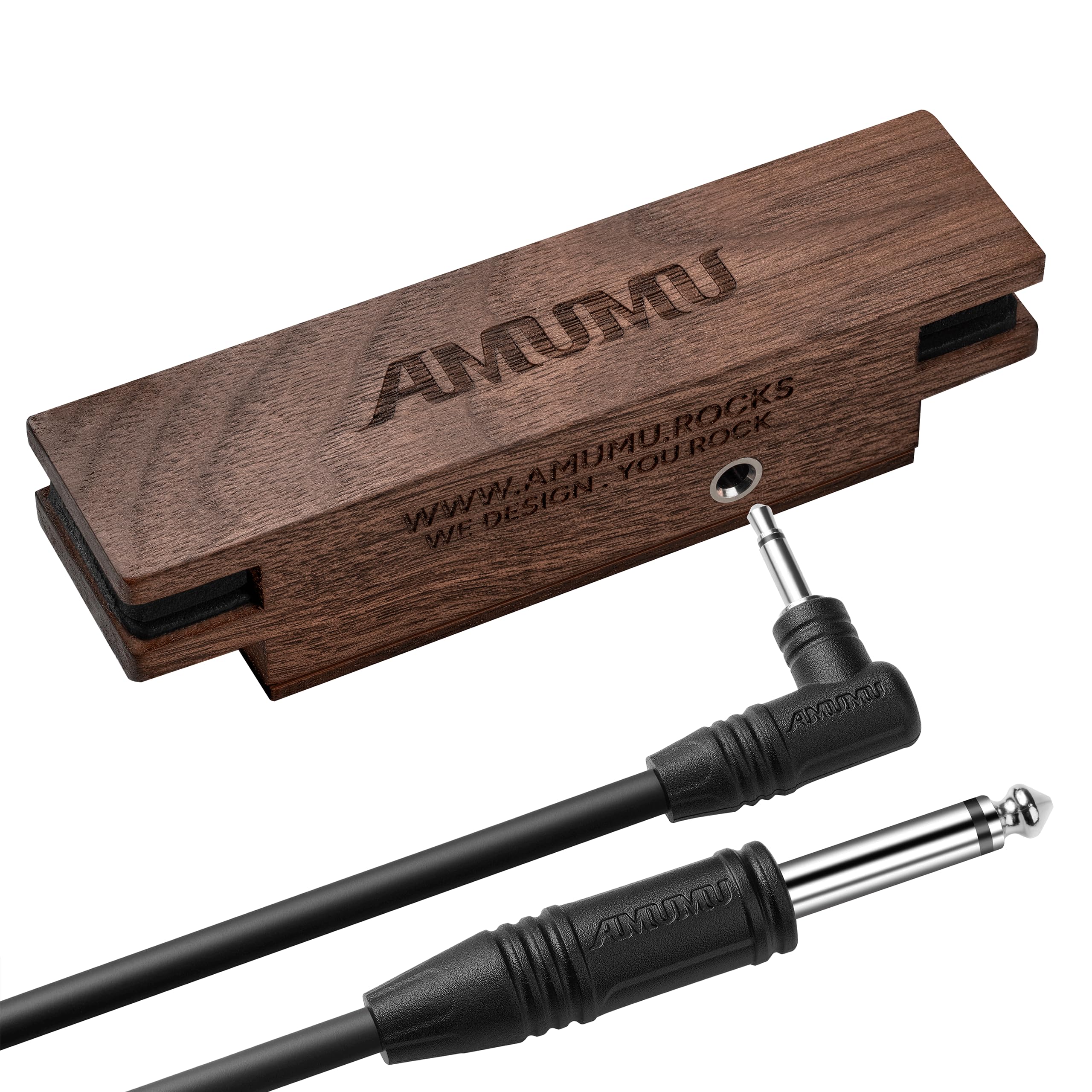 

AMUMU SP30WN Звукосниматель для резонаторного отверстия из грецкого ореха с неодимовым магнитом для акустической гитары Одинарный чистый сбалансированный акустический тон – Катушка, Пассивный, Свободный, и