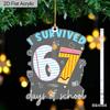 2D Flat "I Survived 67 Days of School" Acrylic Decoration Sign, Suitable for Wall Decoration, Porch, Room, Villa, Accents Home, Hallway, or Workplace