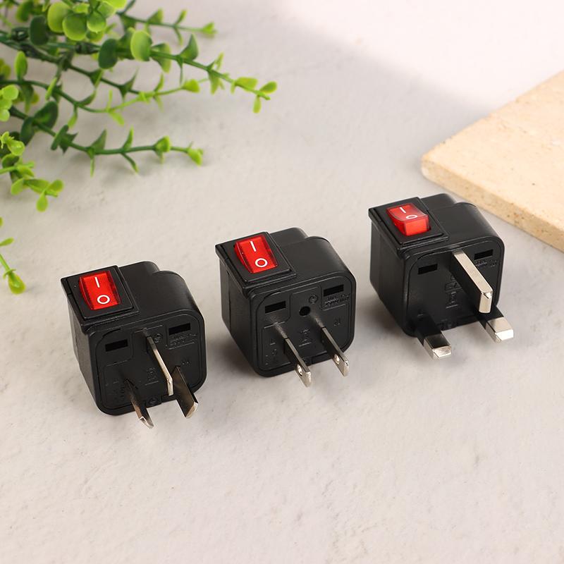 Univerzální americký US evropský UK EU AU cestovní elektrický adaptér zástrčky 10A/13A 250V elektrická zásuvka s vypínačem